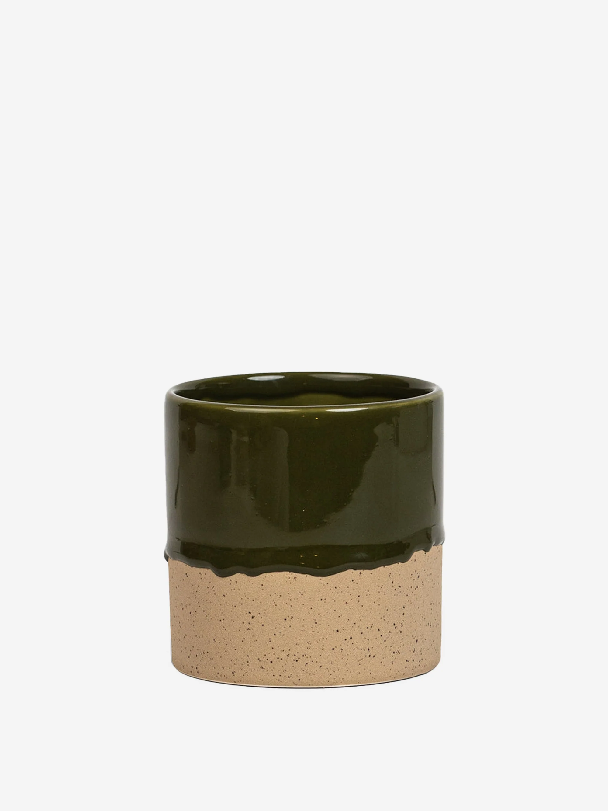 YOD&CO Drip Ceramic Planter Medium - Sage Green/Natural