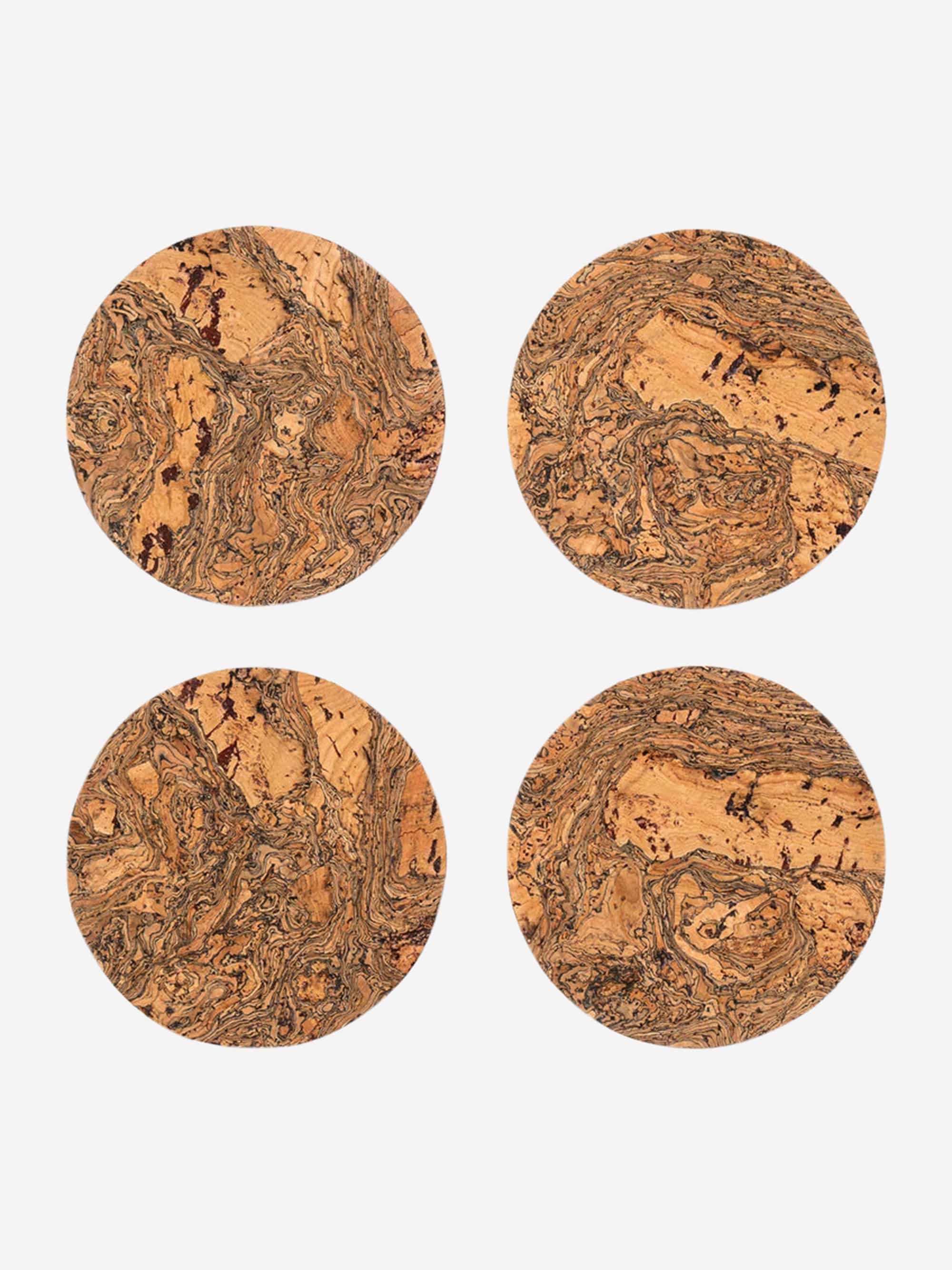 YOD&CO Round Natural Cork Placemat Set of 4 - Natural Cork