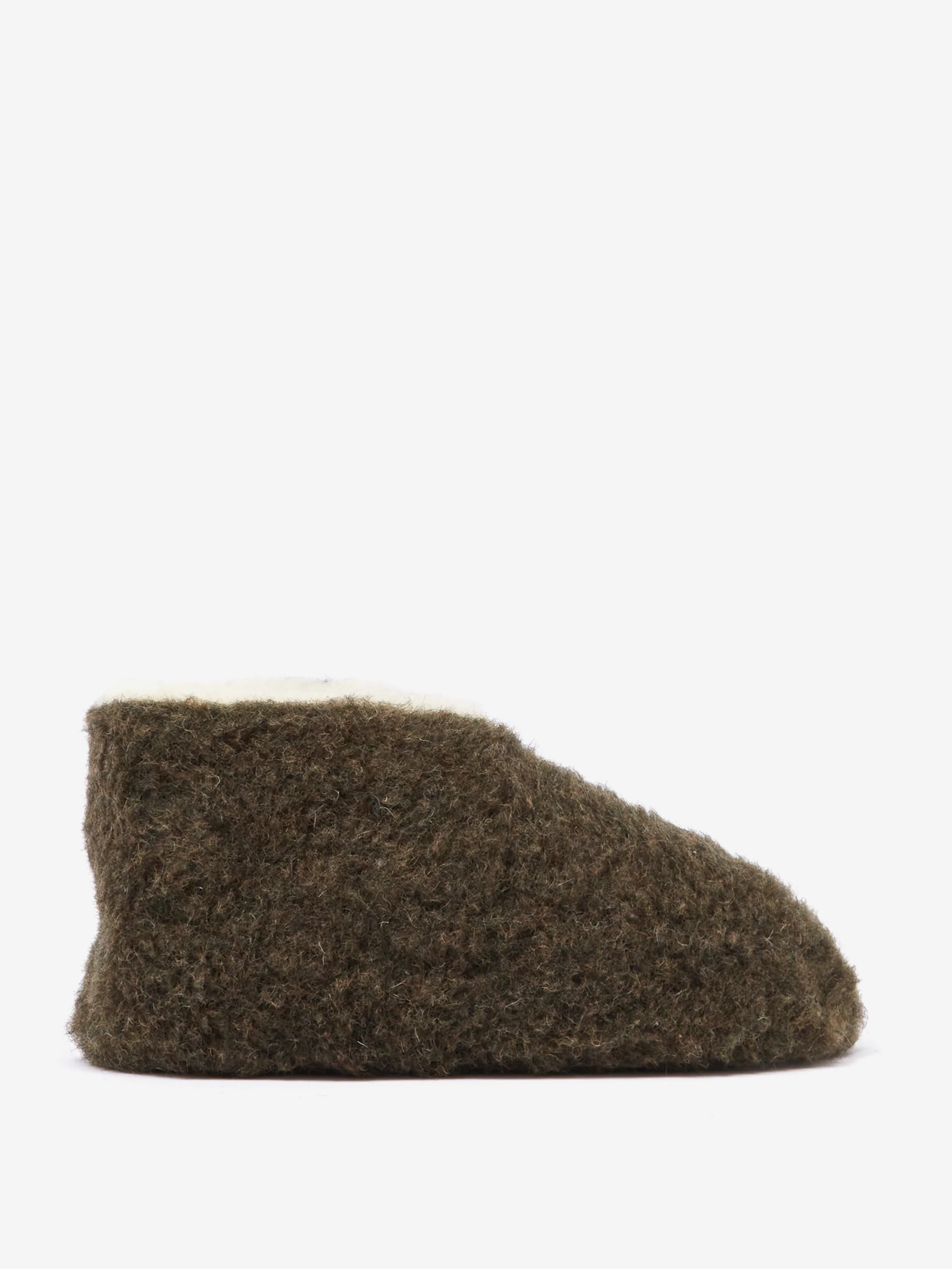 Yoko Wool Comfy Slipper Boot - Khaki