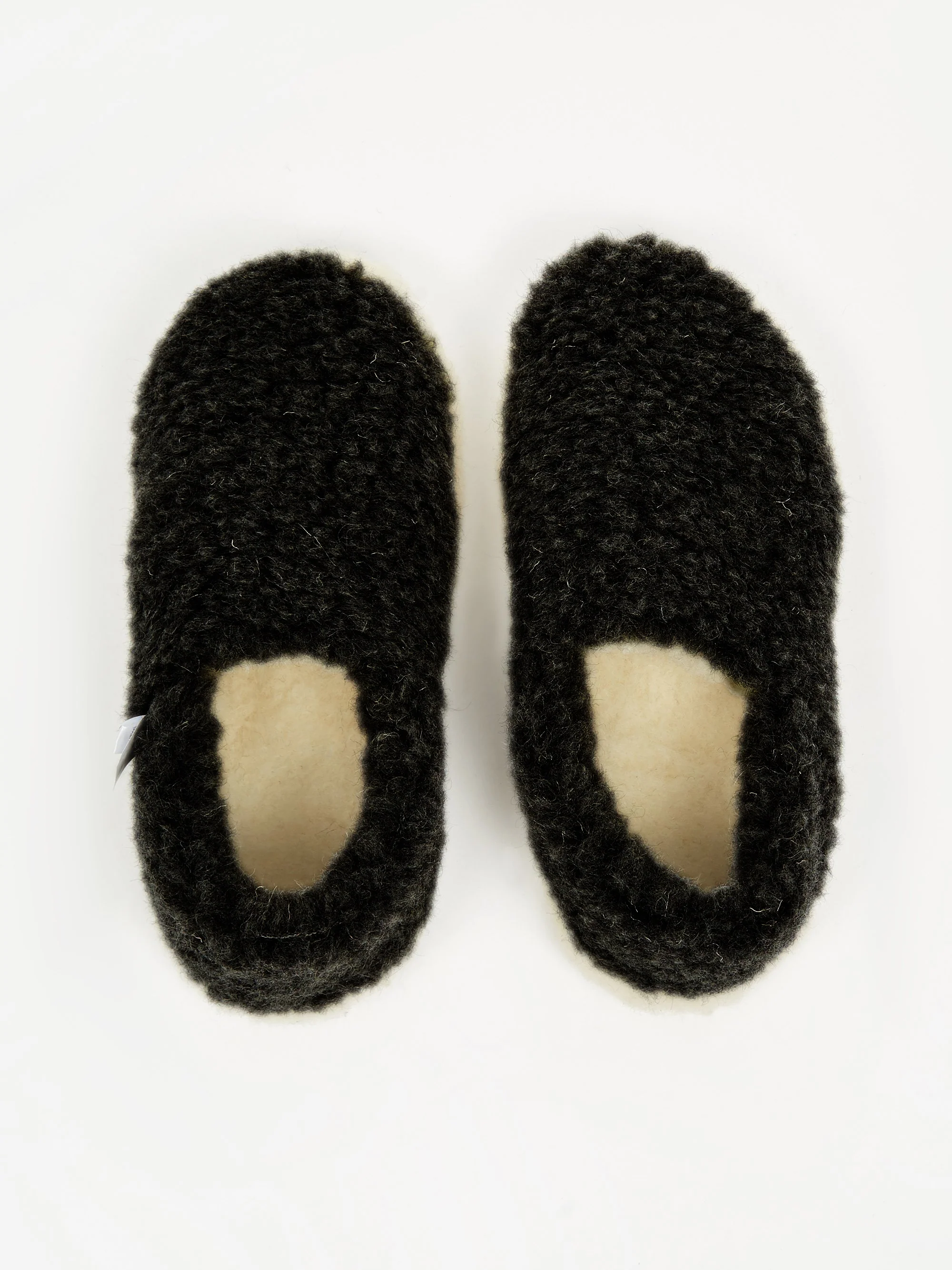 Yoko Wool Siberian Wool Slipper - Black - Image 7