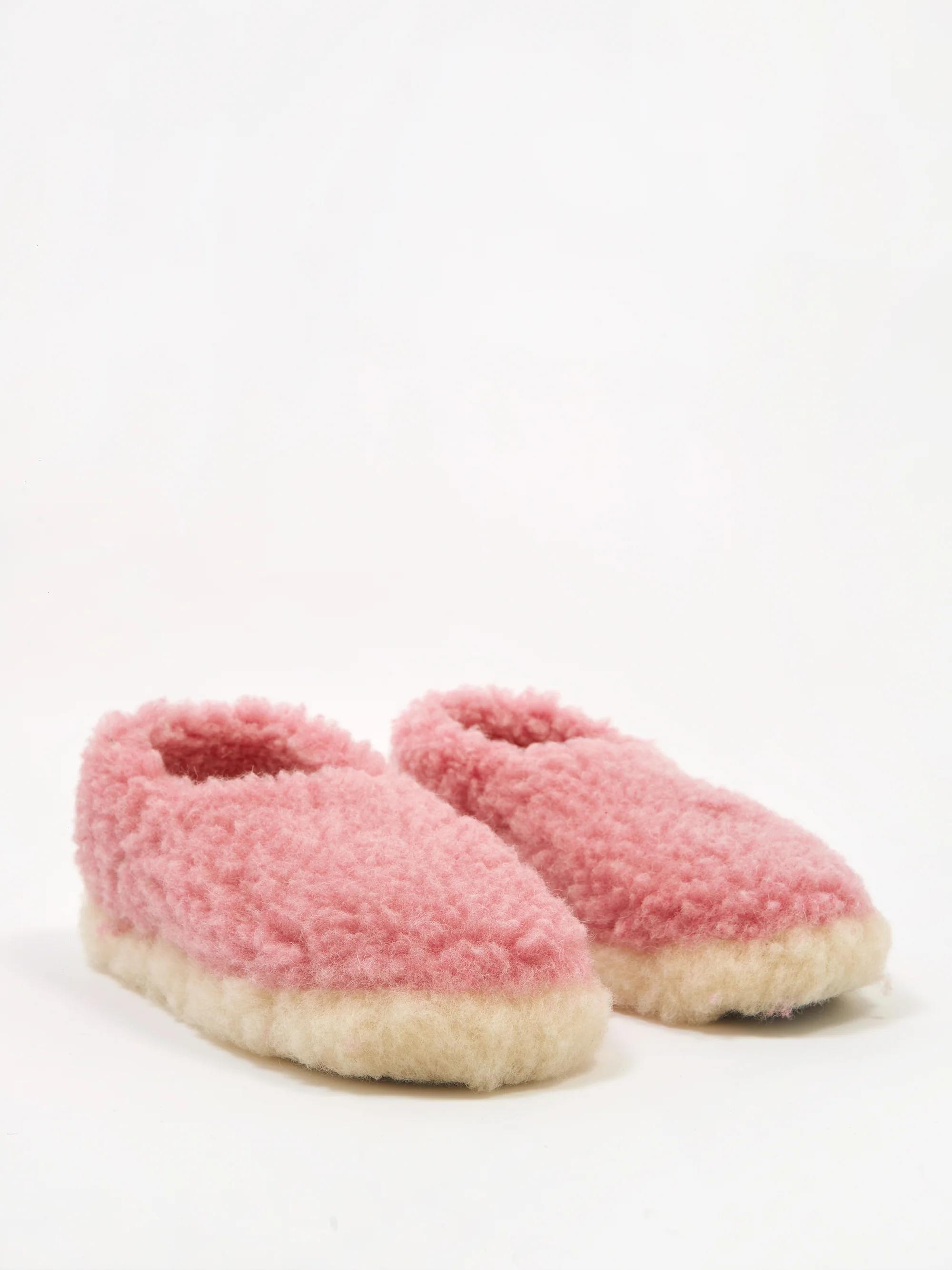 Yoko Wool Siberian Wool Slipper - Pink/Natural - Image 2