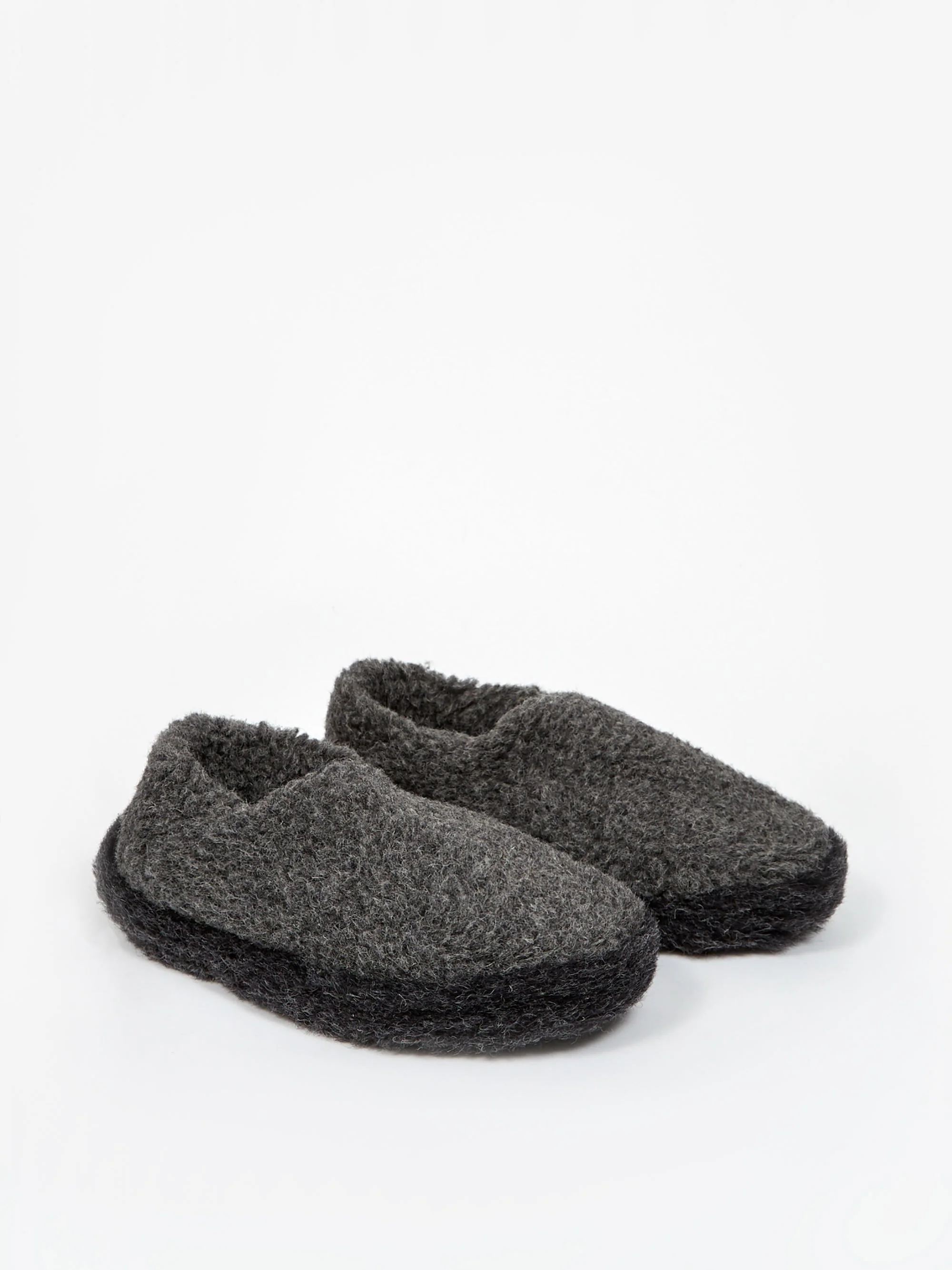 Yoko Wool x Goodhood Siberian Wool Slipper - Graphite Black - Image 2